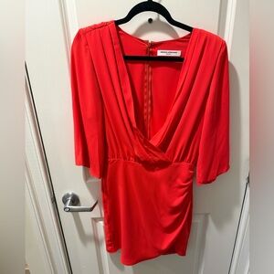 Amanda Uprichard Vibrant Red Draped Dress